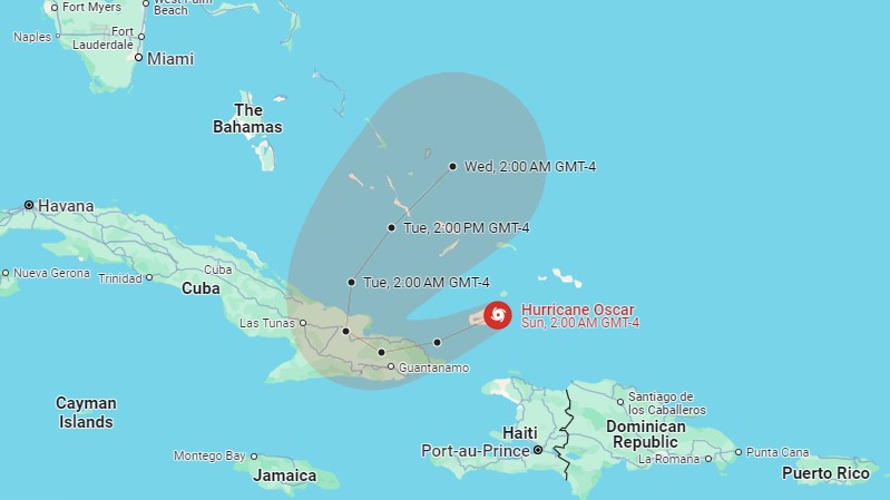 Hurricane Oscar 2024 Path